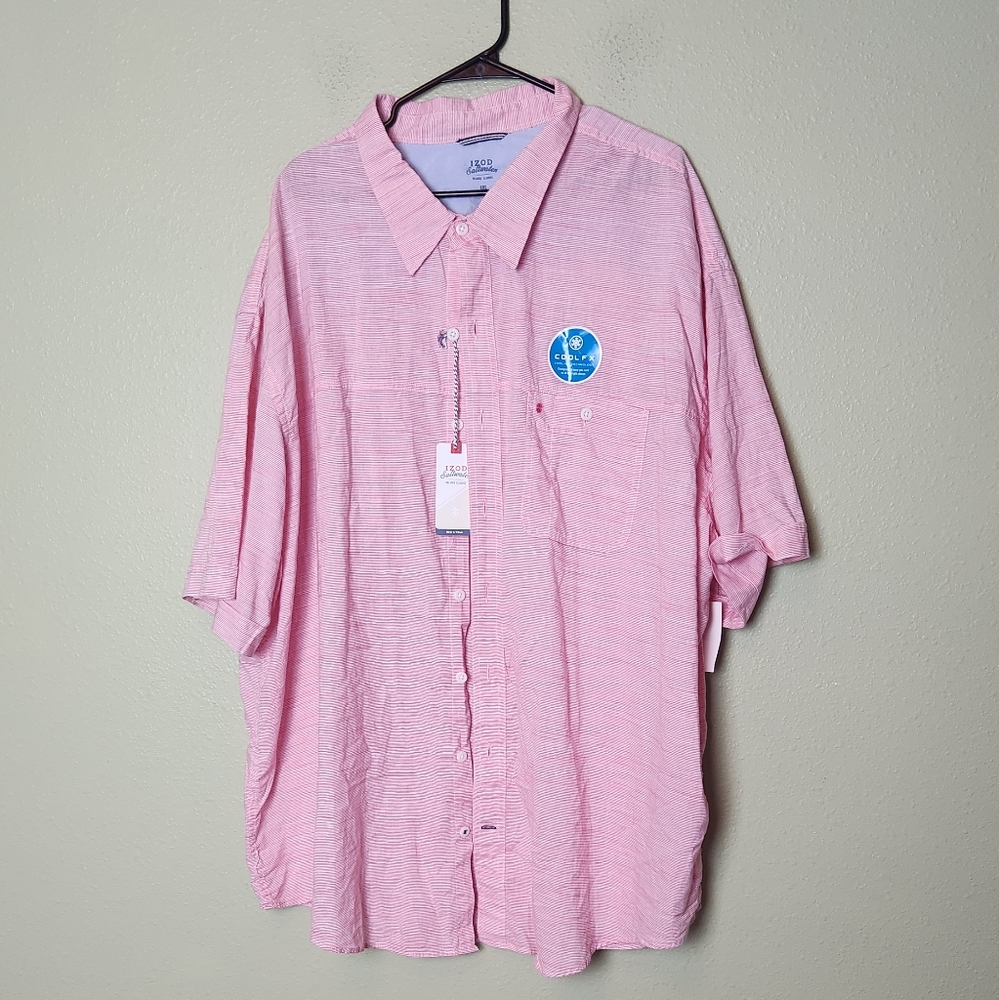 NWT - Izod Pink Cotton Shirt Size 4XL